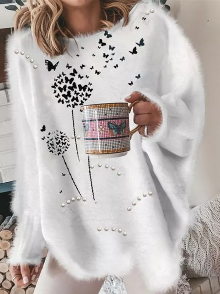 

Plus size Printed Casual Shirts & Tops, White, Knitwear & Sweaters
