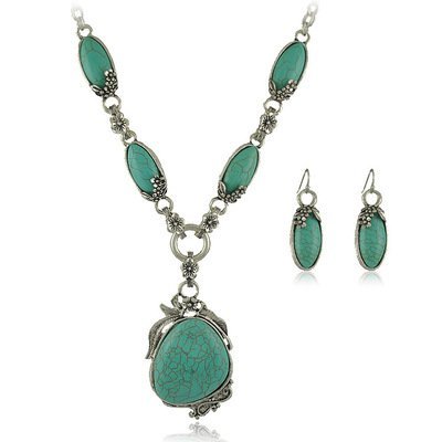 

Turquoise jewelry set, As picture, Necklaces