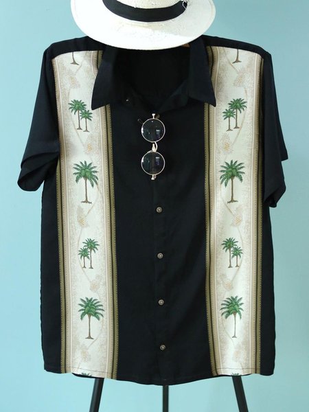

Shirt Collar Shirts, Black, Men