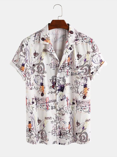 

Men's Tribal Printed Shirts, White, Men's Floral shirt
