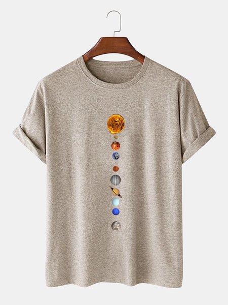 

Vintage Cotton-Blend Cartoon Tee Shirts & Tops, Light khaki, T-shirts