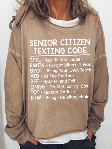 

Senior Citizen Texting Codes Sweatshirt, Light brown, Hoodies & Sweatshirts