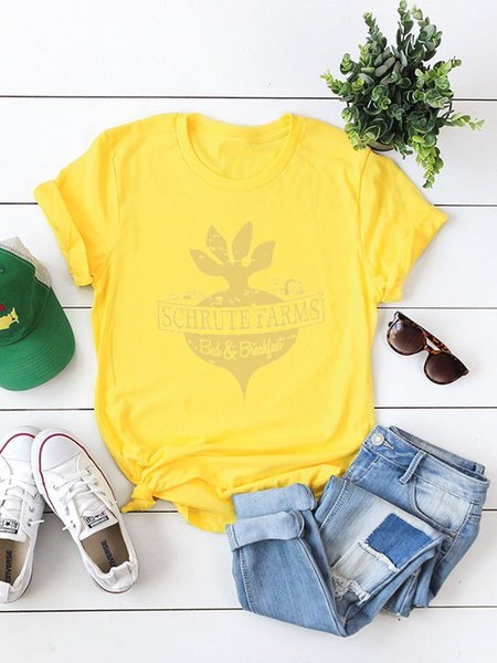 

Schrute Farms Bed And Breakfast Graphic Tee, Yellow, T-shirts