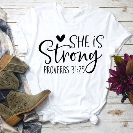 Short Sleeve Crew Neck T-shirt, White, T-Shirts