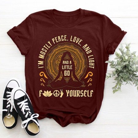 

Casual Crew Neck Short Sleeve Shirts & Tops, Wine red, Tees & T-shirts