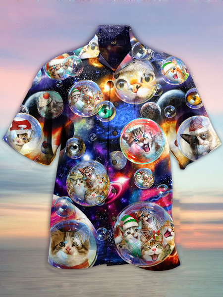 

Shirt Collar Vintage Cotton-Blend Shirts, Cat 1, Men's Floral shirt