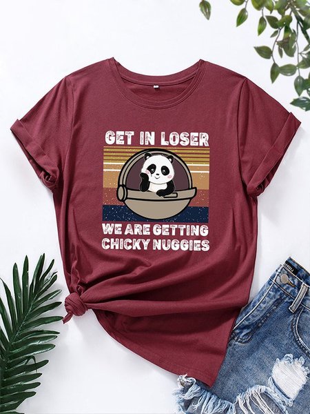

Short Sleeve Crew Neck Casual Shirts & Tops, Wine red, Tees & T-shirts