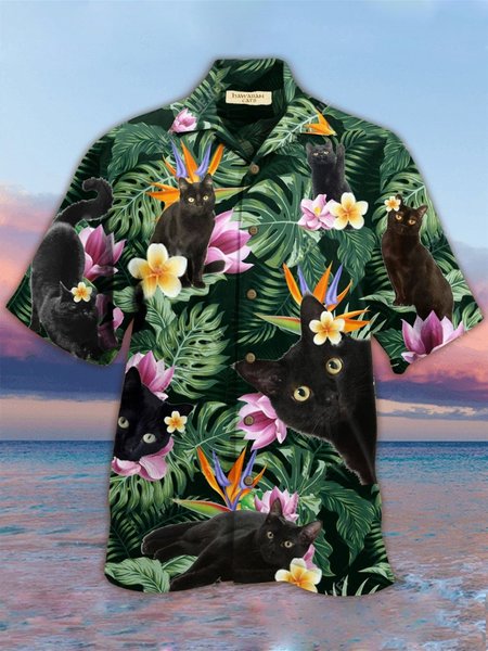 

Shirt Collar Vintage Shirts, Green, Shirts ＆ Blouse