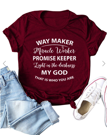 

Casual Short Sleeve T-shirt, Wine red, T-Shirts