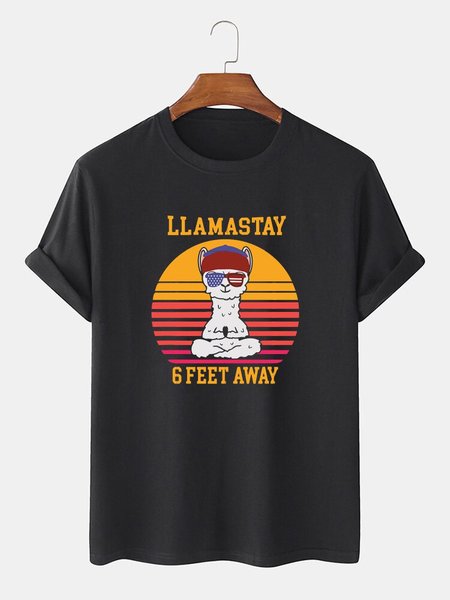 

Simple Crew Neck Cotton-Blend Tee Shirts & Tops, Black, T-shirts