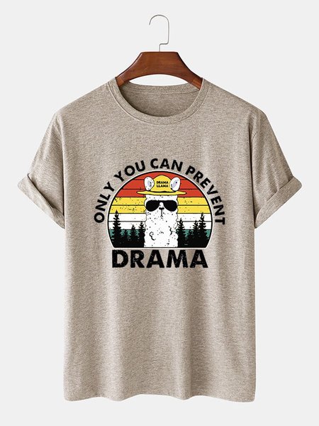 

Printed Animal Tee T-shirt, Light khaki, T-shirt