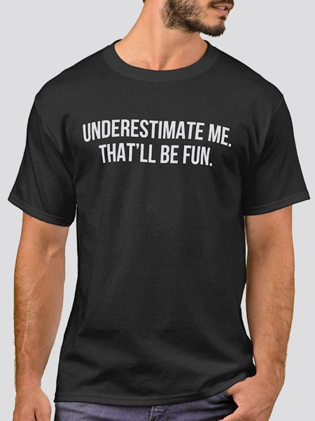 

Cotton-Blend Simple Tee Shirts & Tops, Black, Men's Clothing