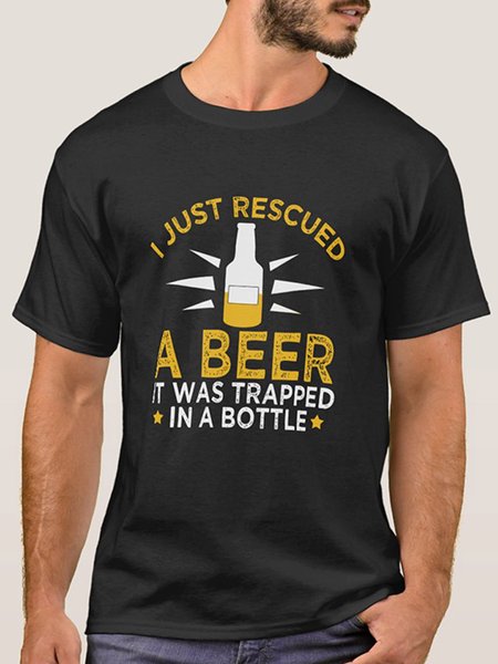 

Printed Crew Neck Holiday Tee Shirts & Tops, Black, Men's Clothing