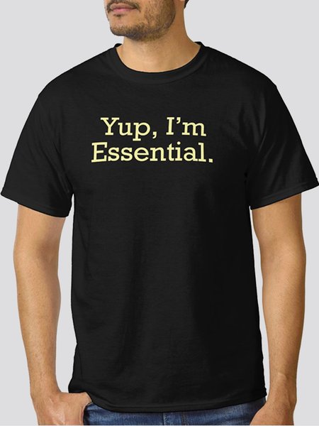 

Printed Crew Neck Cotton-Blend Tee Shirts & Tops, Black, Men's Clothing