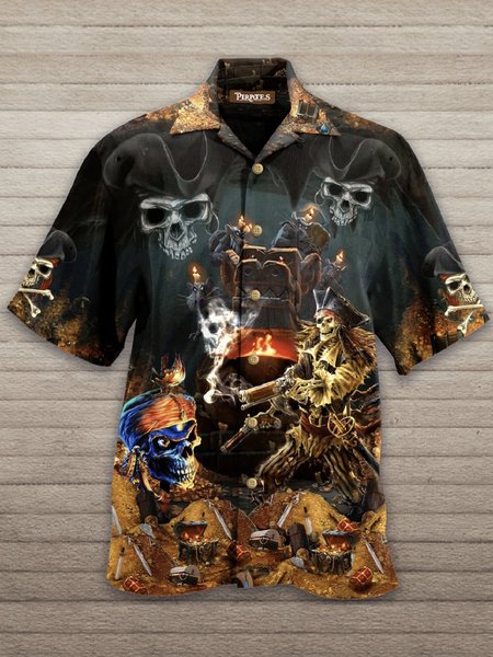 

Abstract Shirt Collar Vintage Shirts & Tops, Black, Men's Floral shirt
