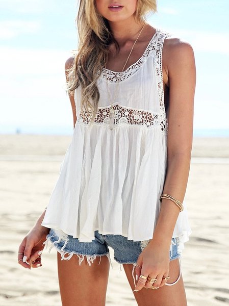 

Camicie & Top Casuale Tinta Unita, Bianco, T-Shirts