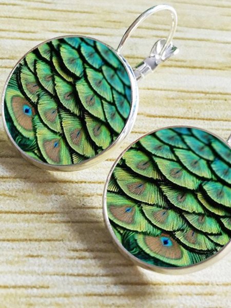 

Alloy Earrings, Silver, Earrings