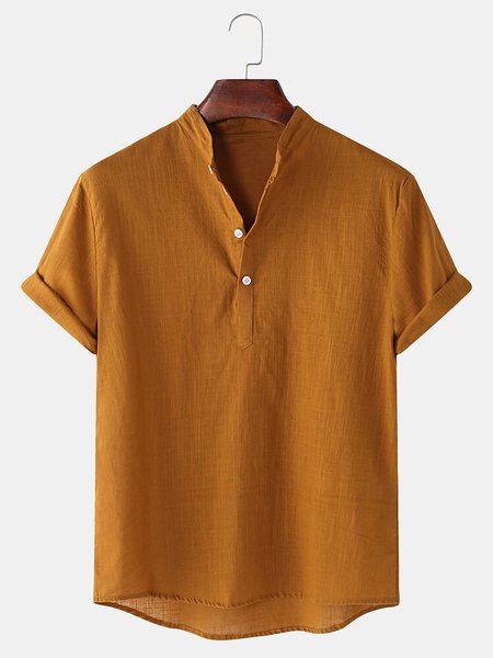 

Solid Casual Shirts, Yellow, Men's basic shirt