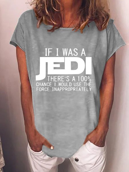 

If I Was A Jedi Tee, Gray, T-shirts