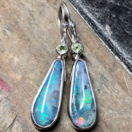 

Vintage Drop Earrings, Light blue, Accessories