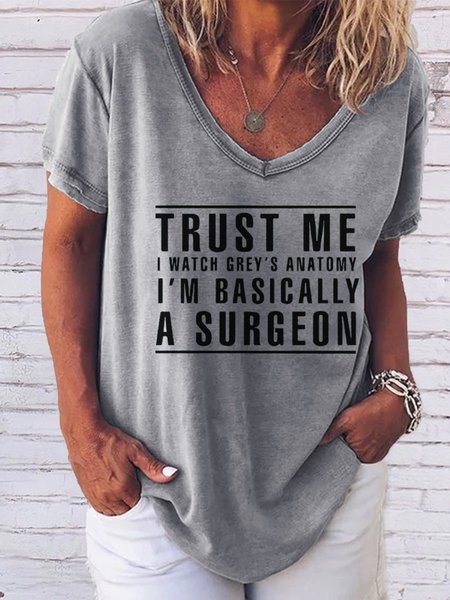 

Trust Me I Watch Grey's Anatomy Tee, Gray, T-shirts