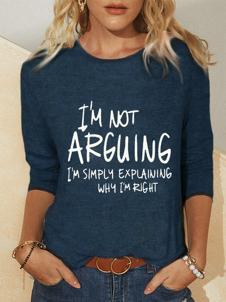 

Long Sleeve Cotton-Blend Casual Shirts & Tops, Navy blue, Tops