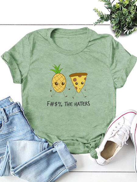 

Cartoon Sport Shirts & Tops, Lightgreen, T-shirts