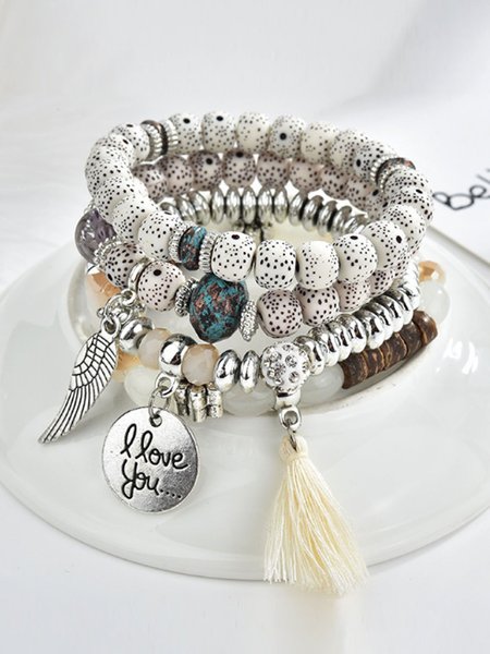 

Alloy Bracelets, White, Bracelets & Anklets