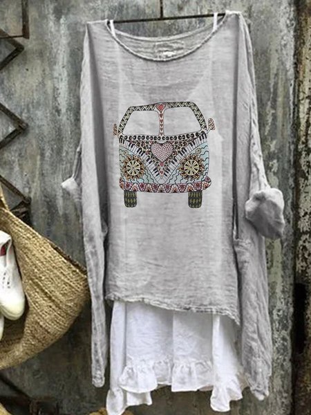 

3/4 Sleeve Casual Shift Shirts & Tops, Grey, Blouses & Shirts