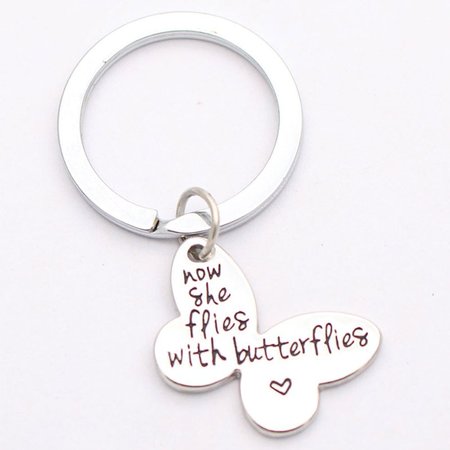 

''now she flies with butterflies ''Butterfly Necklace, Yellow, Necklaces