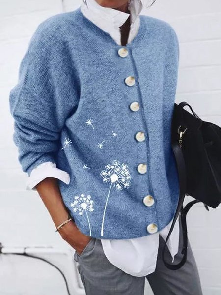 

Bateau/boat Neck Casual Long Sleeve Sweater, Blue, Sweaters & Cardigans