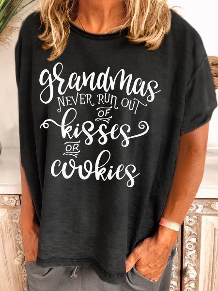 

Grandmas Never Run Out Of Kisses Shirt, Black, T-shirts