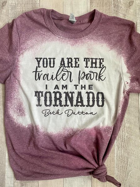 

Short Sleeve Crew Neck Shift Letter T-shirt, As picture, Tees & T-shirts