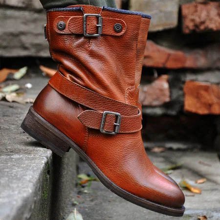 

Bloccare Tacco Quotidiano Stivali, Marrone, Boots