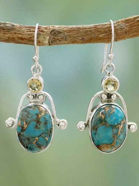 

Alloy Earrings, Green, Earrings