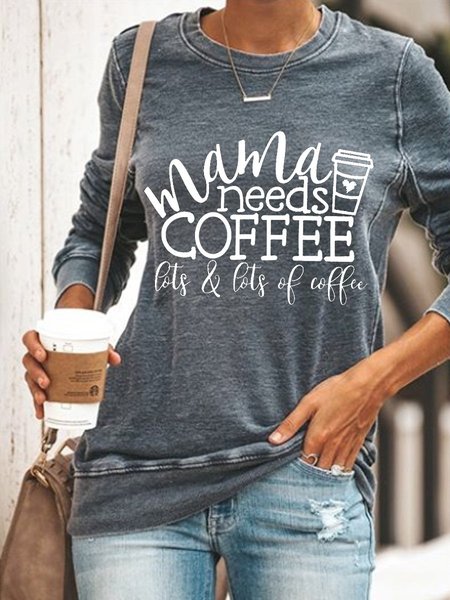 

Mom Needs Coffee Women's Sweatshirt, Grey, T-shirts