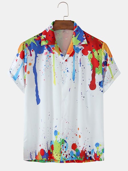 

Colletto a Camicia Camicie Uomo, Bianco, Men's Top