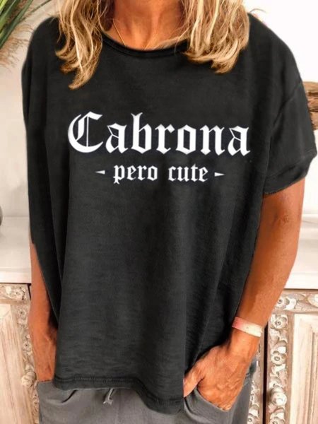 

Short Sleeve Crew Neck T-shirt, Black, Tops