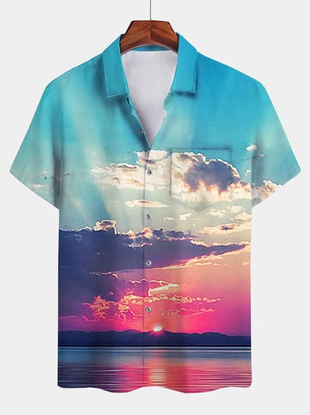 

Cotton-Blend Square Neck Vintage Shirts & Tops, Blue, Shirts