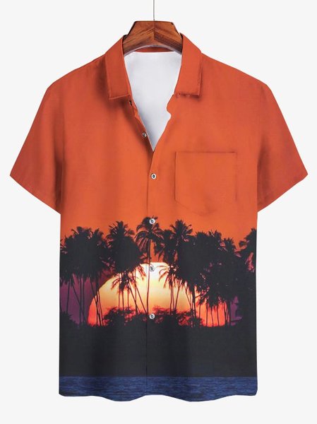 

Vintage Cotton-Blend Square Neck Shirts & Tops, Orange, Shirts