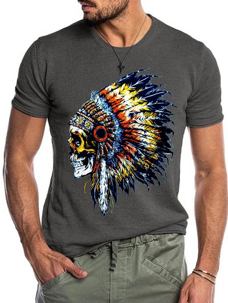 

Men's printed T-shirt, Deep gray, T-shirts