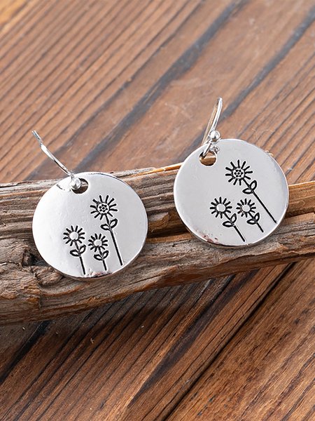 

Alloy Earrings, Silver, Earrings