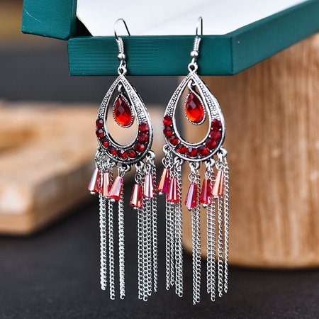 

Holiday Beach Alloy Earrings, Red, Accessories