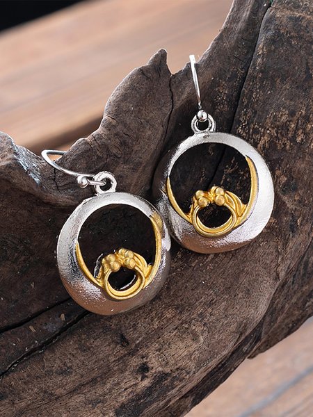 Alloy Earrings, Silver, Accessories