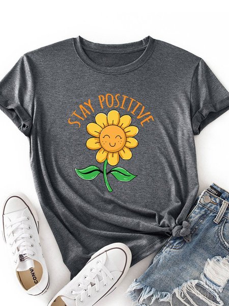 

Funny Sunflower Women's T-Shirt, Grey, T-shirts