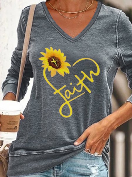 

Faith Sunflower Women's Sweatshirt, Grey, Hoodies&Sweatshirts