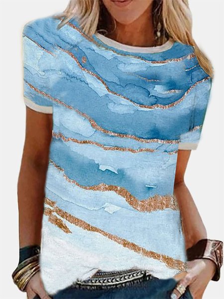 

Short Sleeve Vintage T-shirt, Blue, T-Shirts
