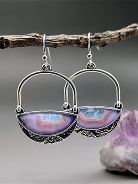 

Vintage Elegant Earrings, Purple, Accessories