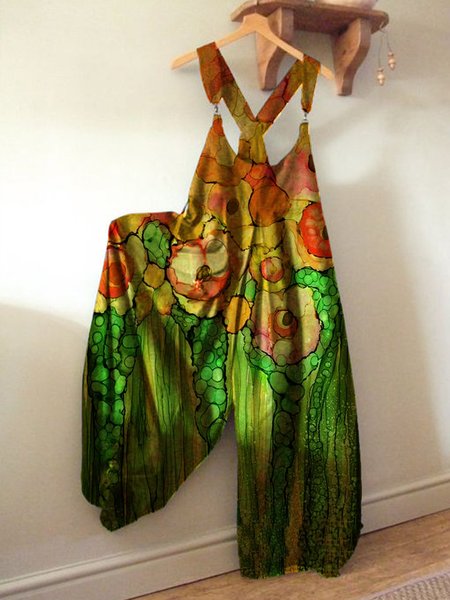 

Casual Floral Jumpsuit & Romper, Green, Jumpsuits & Rompers