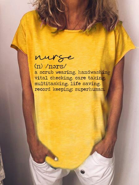 

Nurse Definition Shirt, Yellow, T-shirts
